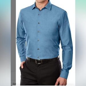 Kenneth Cole Men’s Hazy Blue Dress Shirt 2XL